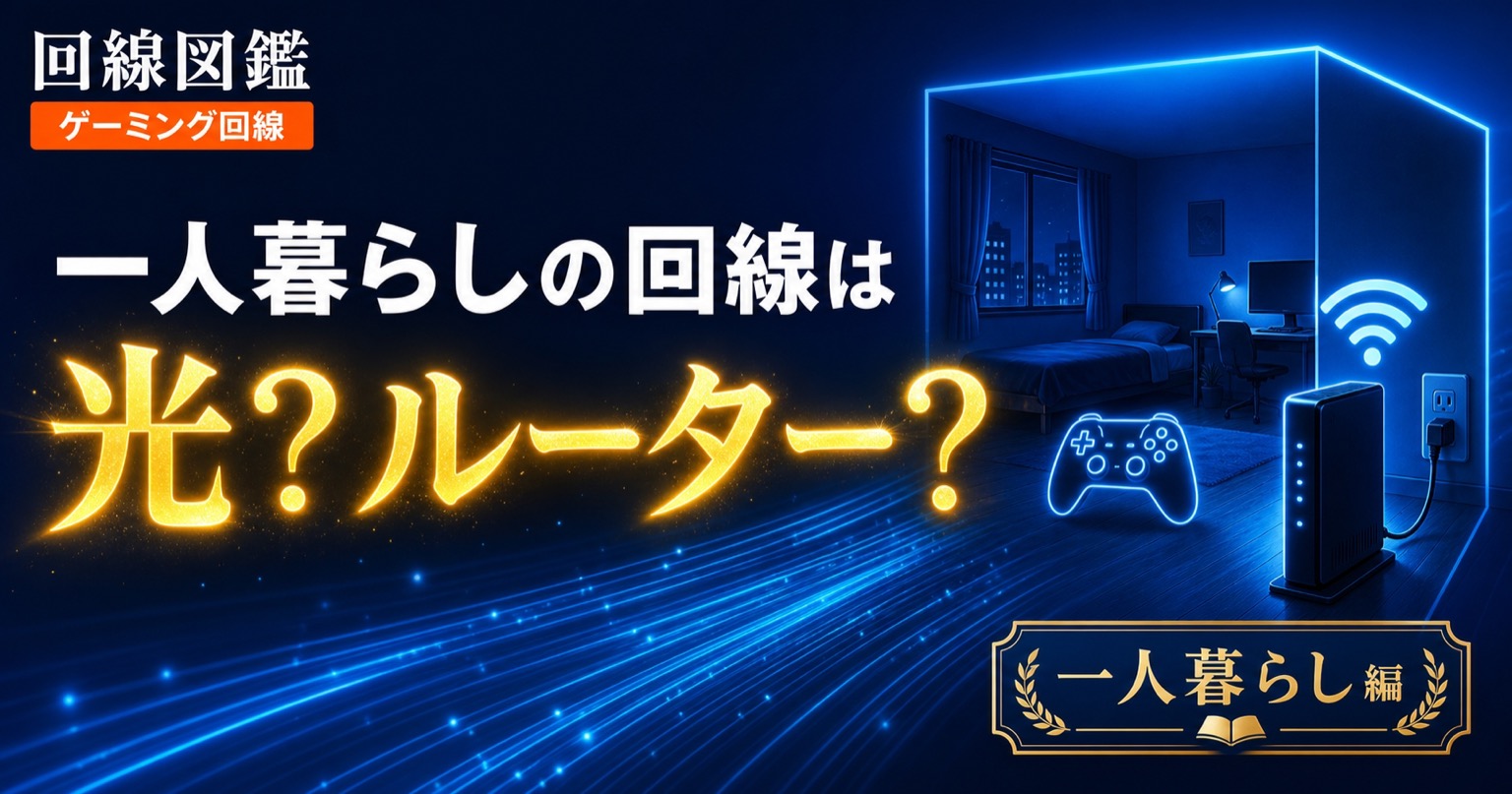 一人暮らしのゲーミング回線の選び方｜光とホームルーターどっち【2026年】